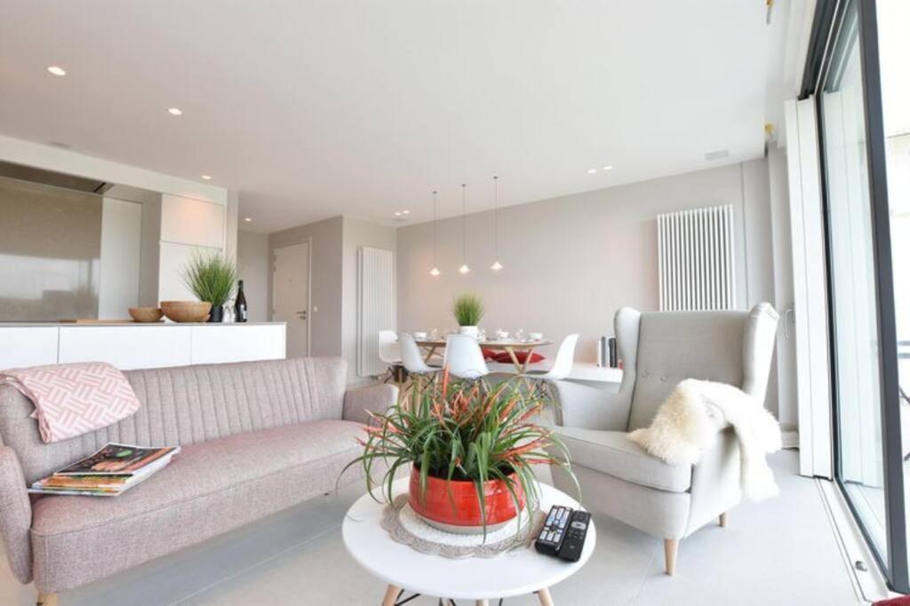 Luxe Apt In Centrum Bredene Overlooking The Dunes Bagian luar foto